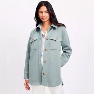 NWT LOFT Dusty Blue Oversized Shacket
Jacket | Utility Shirt Jacket XS
